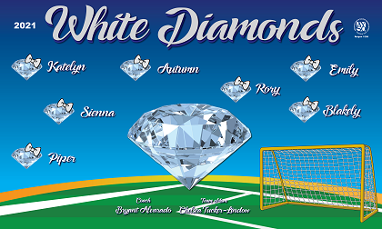 B2900 White Diamonds 3x5 Banner 