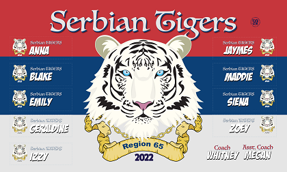 B3133 Serbian Tigers 3x5 Banner 