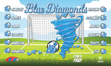 B3636 Blue Diamonds 3x5 Banner 