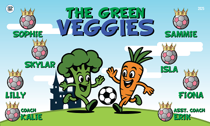 B3961 THE GREEN VEGGIES 3X5 Banner 