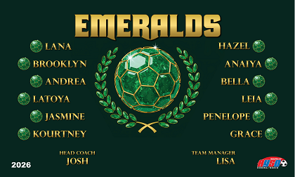 B4008 Emeralds 3x5 Banner 