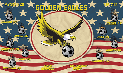 B1288 Golden Eagles 3x5 Banner 