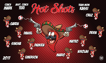 B2170 Hot Shots 3x5 Banner 