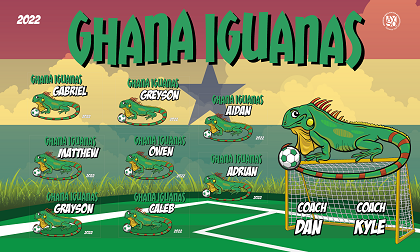 B3143 Ghana Iguanas 3x5 Banner 