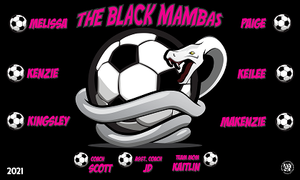B2930 The Black Mambas 3x5 Banner 