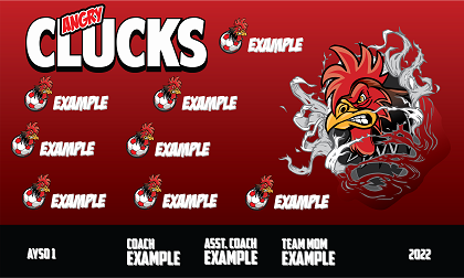 B2975 Angry Clucks 3x5  Banner 
