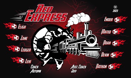 B3352 Red express 3x5 Banner 