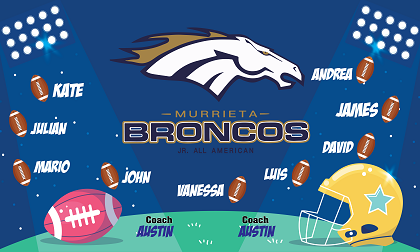 B3370 Murrieta  Jaaf Football 3x5 Banner 