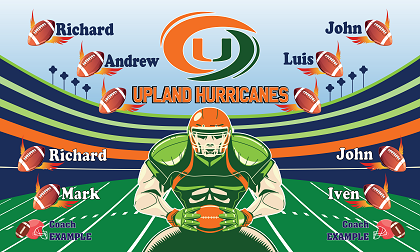 B3372 Upland Hurricanes  Jaaf Football 3x5 Banner 