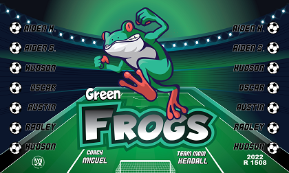 B3507 Green Frogs 3x5 Banner 