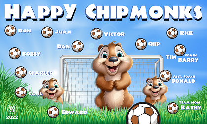 B3542 Happy Chipmonks 3x5 Banner 