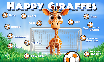 B3546 Happy Giraffes 3x5 Banner 
