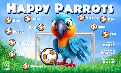 B3548 Happy Parrots 3x5 Banner 