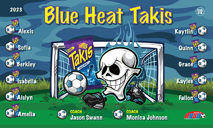 B3621 Blue Heat Takes 3x5 Banner 