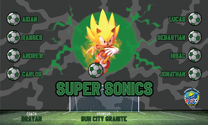 B3655 Super Sonics 3x5 Banner 