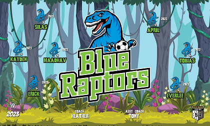 B3662 Blue Raptors3x5 Banner 