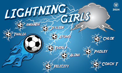 B3710 Lightening Girls 3x5 Banner 