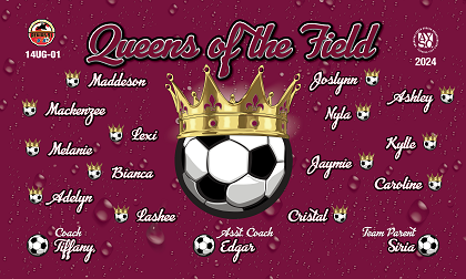 B3753 Queens of the Field  3x5 Banner 