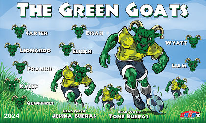 B3819 The Green Goats 3x5 Banner 