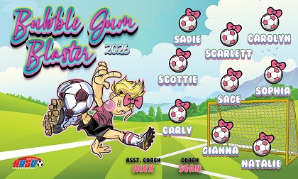 B4005 Bubble Gum Blasters 3x5 Banner 