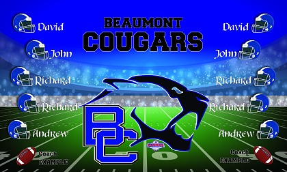 B3364 Beaumont Jaaf Football 3x5 Banner 