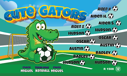 B3270 Cute Gators banner 3x5 