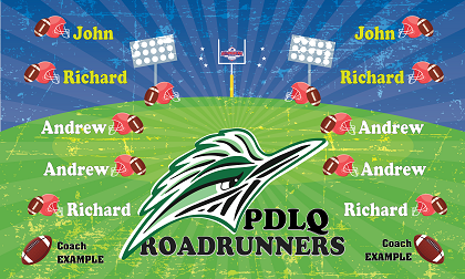 B3367 pdlq  Jaaf Football 3x5 Banner 