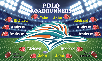 B3371 pdlq  Jaaf Football 3x5 Banner 