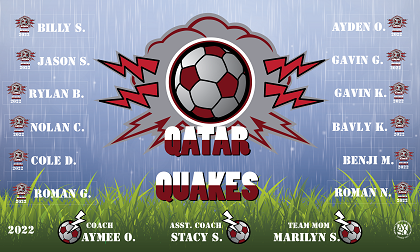 B3170 Qatar Quakes 3x5 Banner 